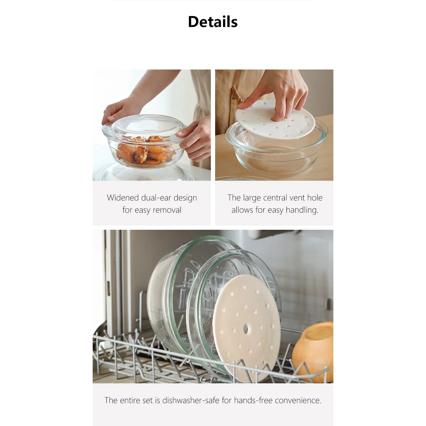 Shimoyama Heat Resistant Glass Casserole & Steaming Set 1.6L - Image 13