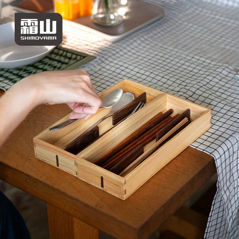 Shimoyama Hinoki & Walnut Tableware Box - Image 4