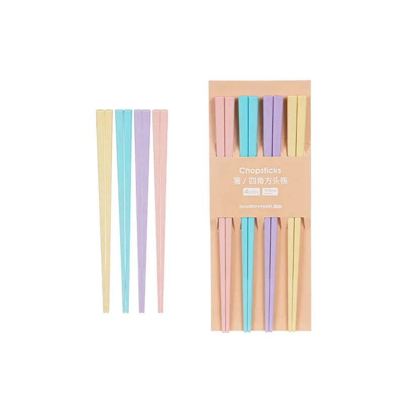 Shimoyama Kids Pastel Antibacterial Chopsticks - 19.5cm - 4P Set
