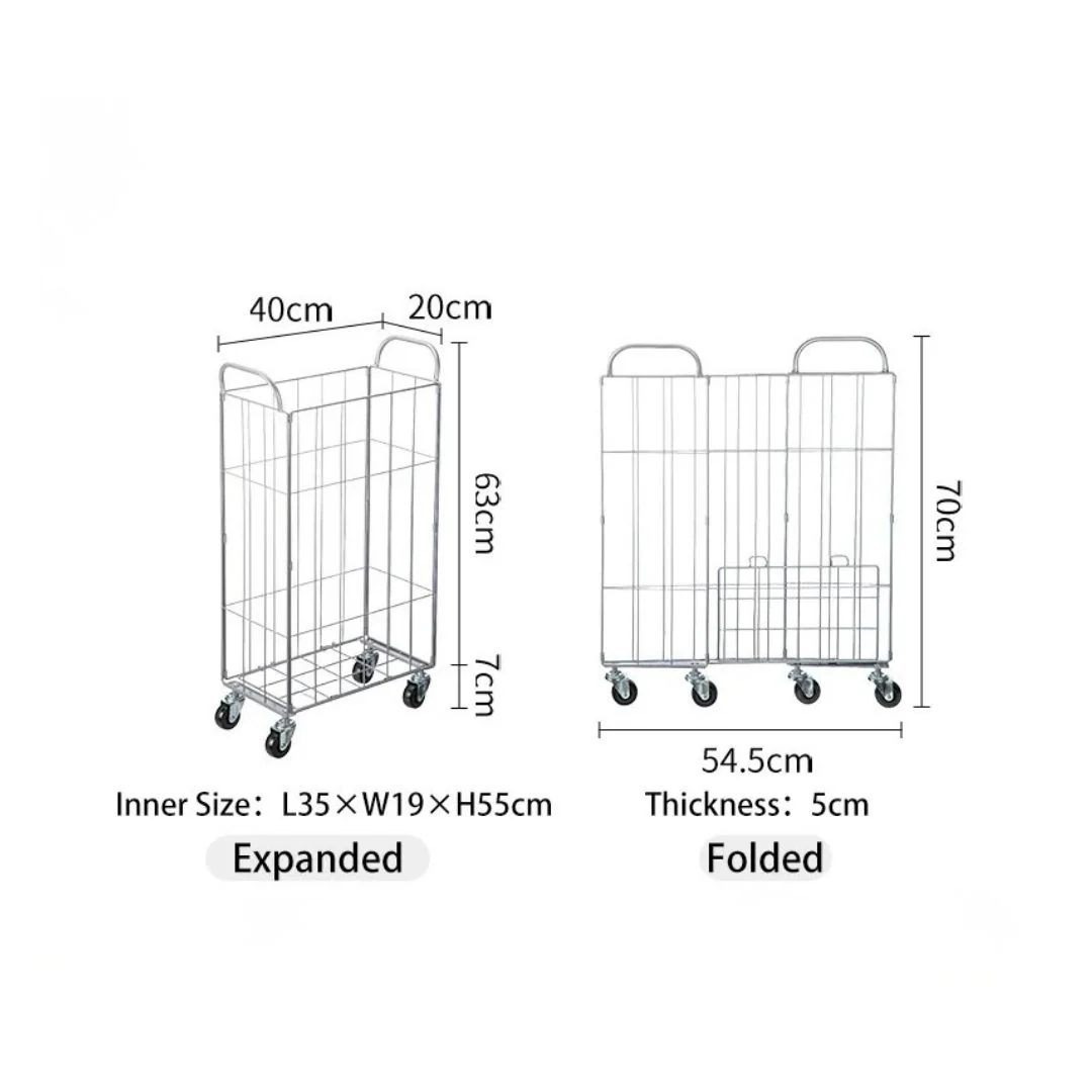 Shimoyama Laundry Storage Basket with Casters - 36L - Image 8