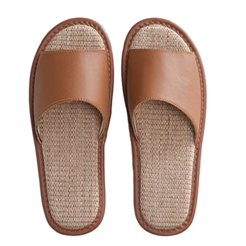 Shimoyama Leather Linen Slippers - Image 13