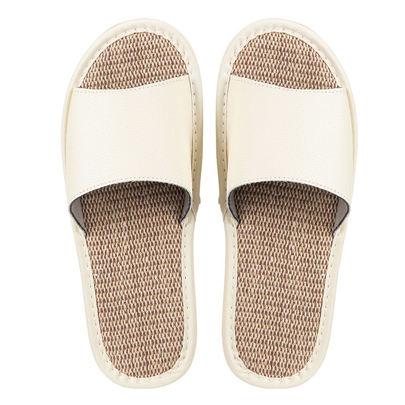 Shimoyama Leather Linen Slippers - Image 4