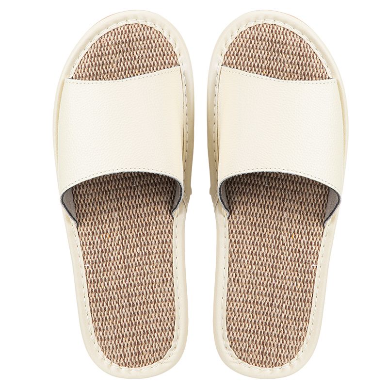 Shimoyama Leather Linen Slippers - Image 5