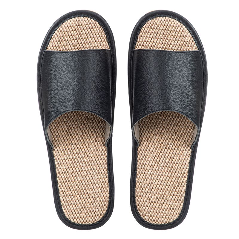 Shimoyama Leather Linen Slippers - Image 6