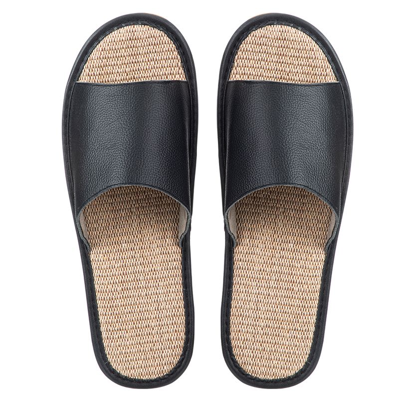 Shimoyama Leather Linen Slippers - Image 7