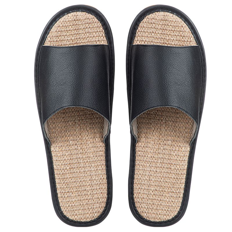 Shimoyama Leather Linen Slippers - Image 8