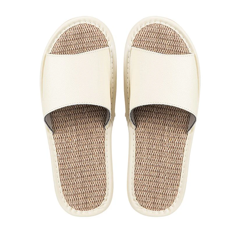 Shimoyama Leather Linen Slippers - Image 9