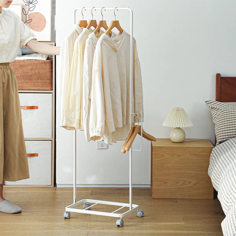 Shimoyama Movable Clothing Hanging Rack Shelf with Wheels - Image 2
