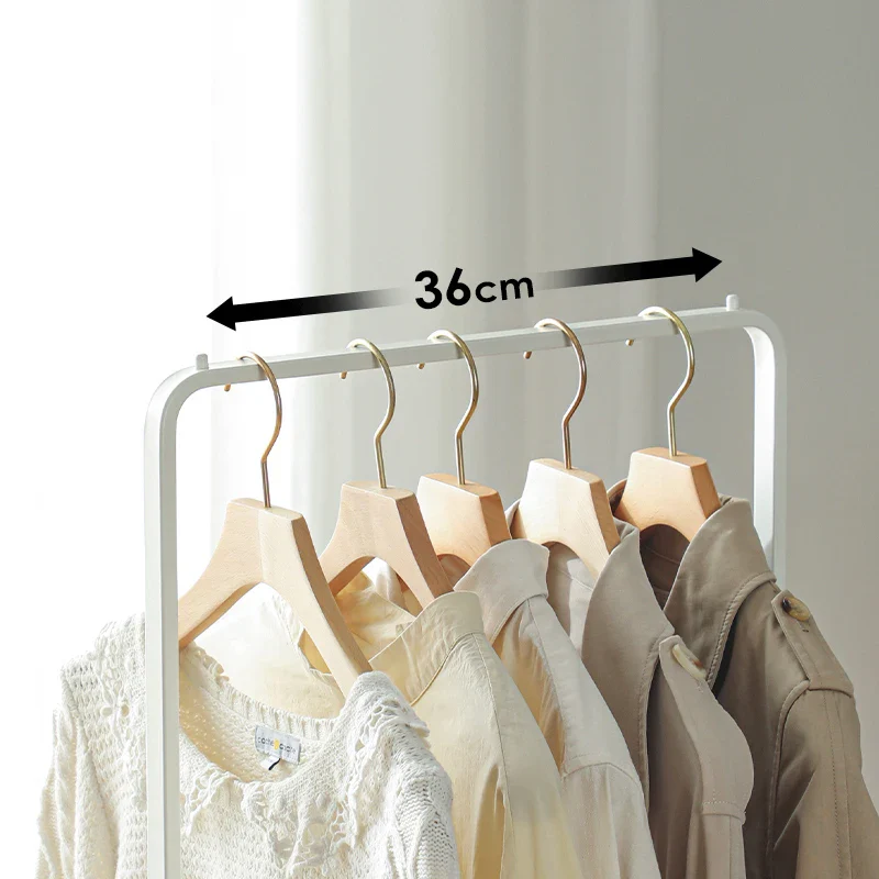 Shimoyama Movable Clothing Hanging Rack Shelf with Wheels - Image 4