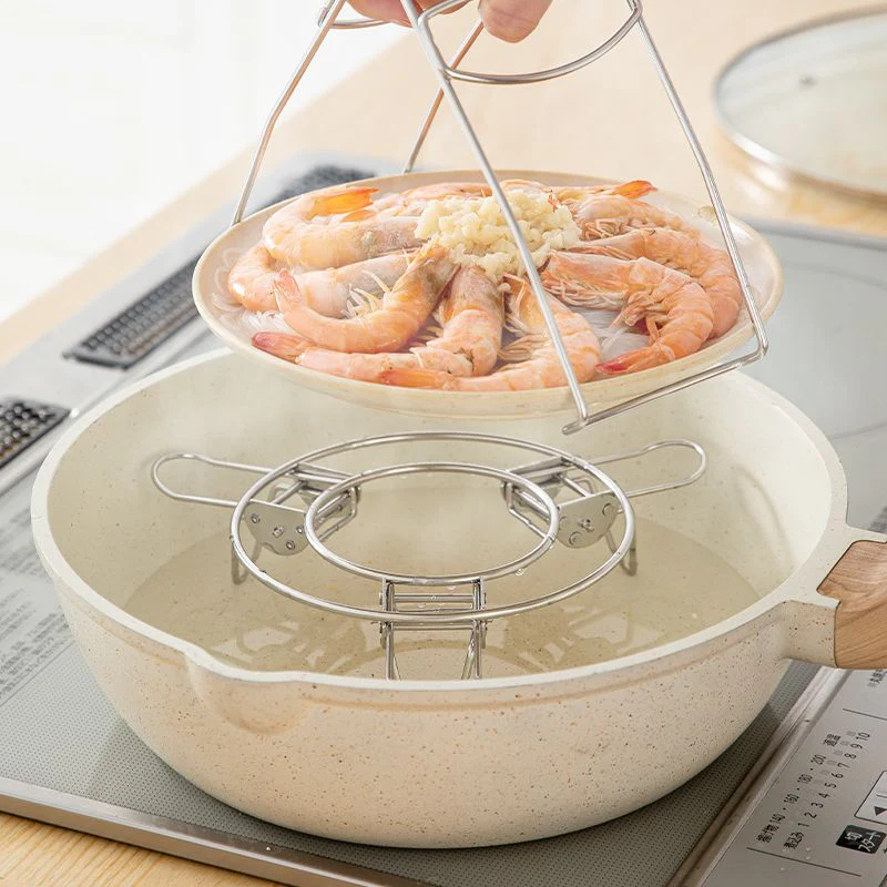 Shimoyama Foldable Stainless Steel Steaming Rack - Image 2