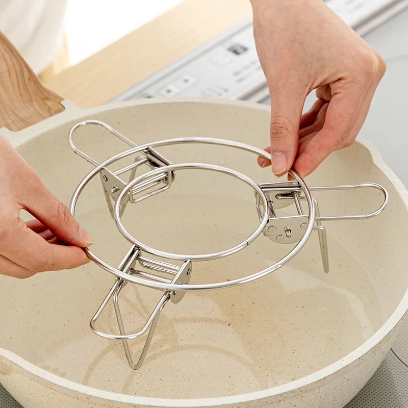 Shimoyama Foldable Stainless Steel Steaming Rack - Image 3