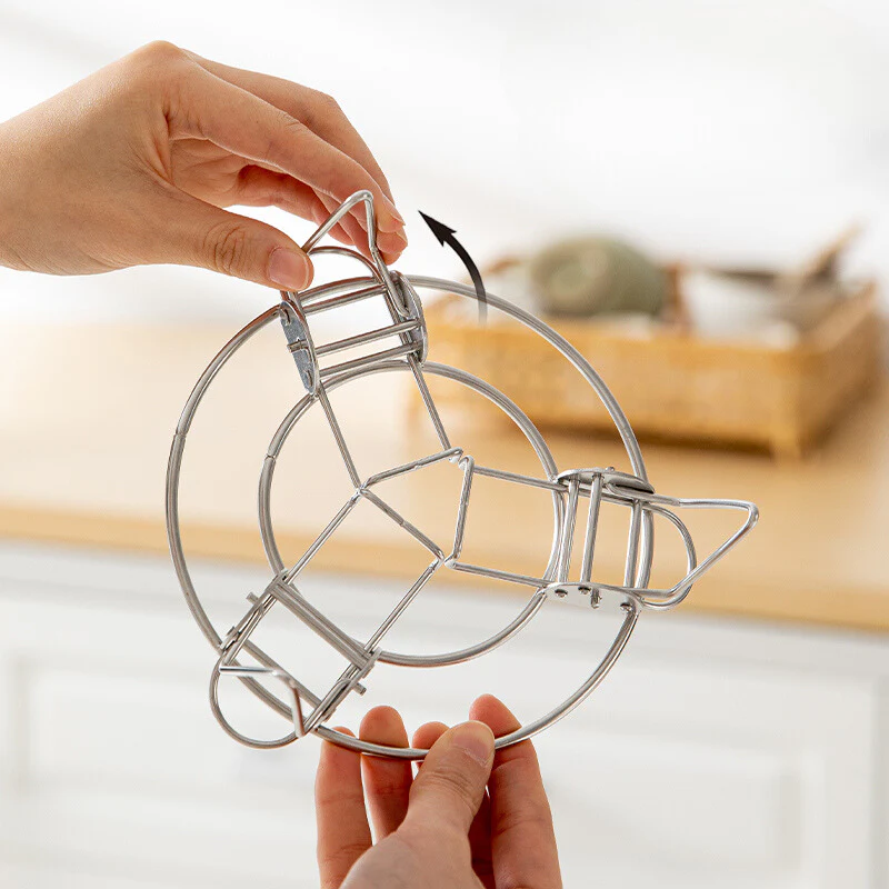 Shimoyama Foldable Stainless Steel Steaming Rack - Image 4