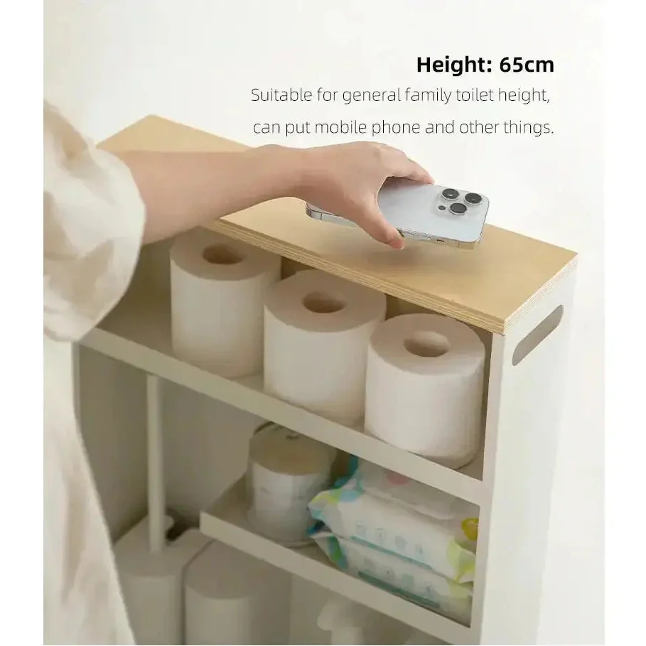 Shimoyama Slim Toilet Bathroom Organiser Storage Shelf - 13cm - Image 3