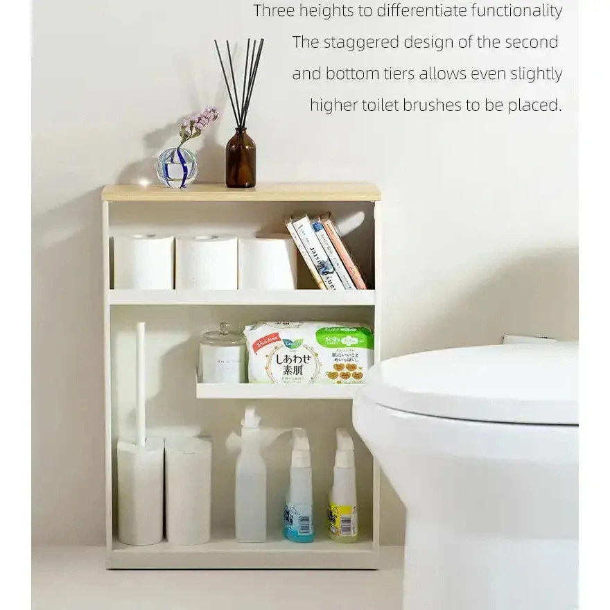 Shimoyama Slim Toilet Bathroom Organiser Storage Shelf - 13cm - Image 4