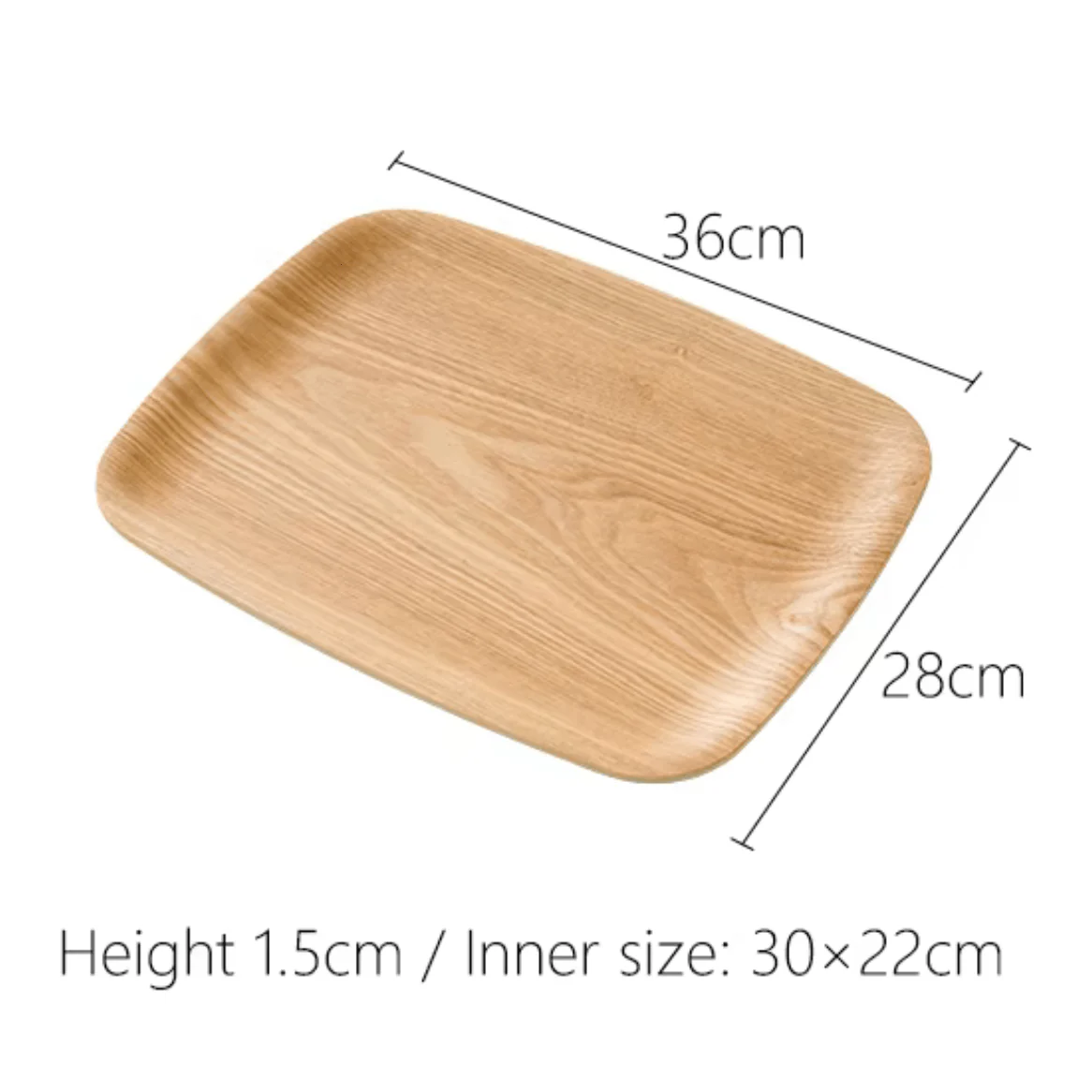 Shimoyama Non-slip Ashwood Tray - 36x28cm - Image 9