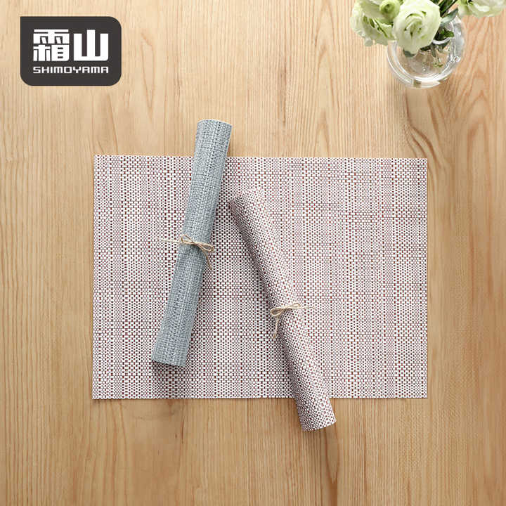 Shimoyama Non-slip Placemats 2P - Orange & White - Image 4