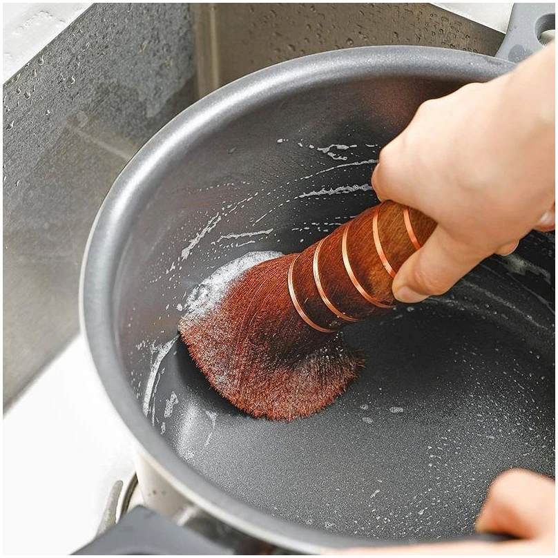 Shimoyama Palm Cleaning Pot Brush - Image 2