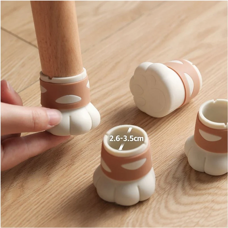 Shimoyama Silicone Chair Leg Cat Pad - Anti Skid - 4P - Image 2