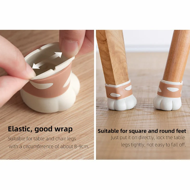 Shimoyama Silicone Chair Leg Cat Pad - Felt - 4P - Image 5