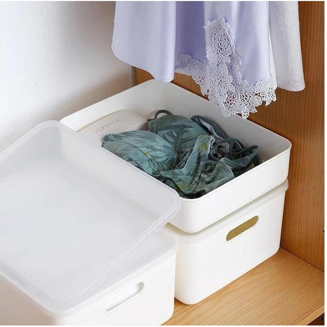 Shimoyama Small Shallow Storage Box White - Image 6