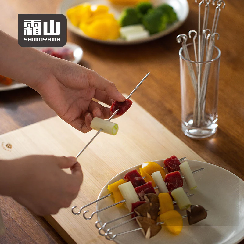 Shimoyama Stainless Steel Barbecue Skewer - 20cm - 10P - Image 5
