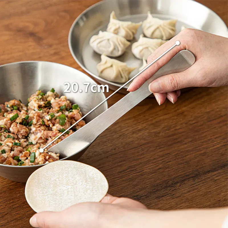 Shimoyama Stainless Steel Flat Dumpling Spoon - Image 3
