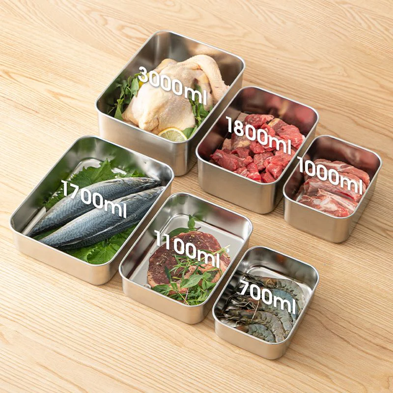 Shimoyama Stainless Steel Food Storage Box - Deep L - 3000ml - Image 2