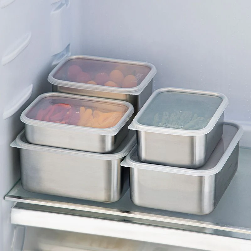 Shimoyama Stainless Steel Food Storage Box - Shallow L - 1700ml - Image 2