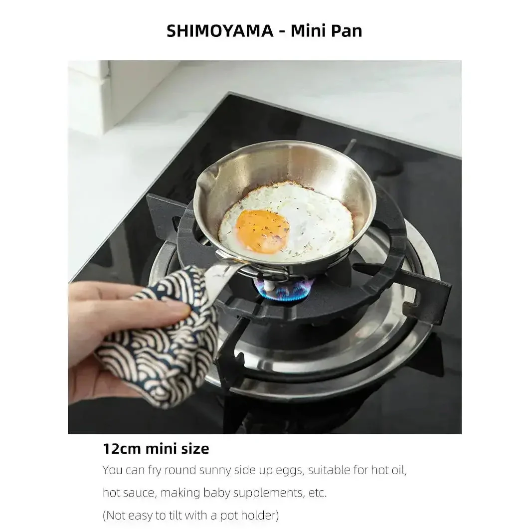 Shimoyama Stainless Steel Frying Pan 12cm - Image 5