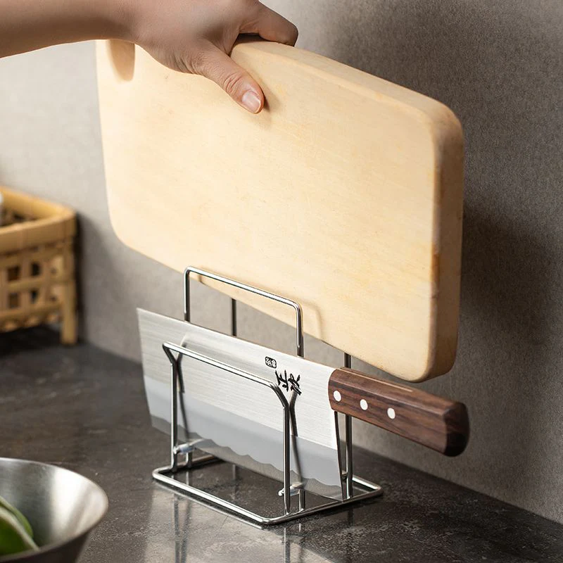 Shimoyama Stainless Steel Knife and Chopping Board Rack - Image 2