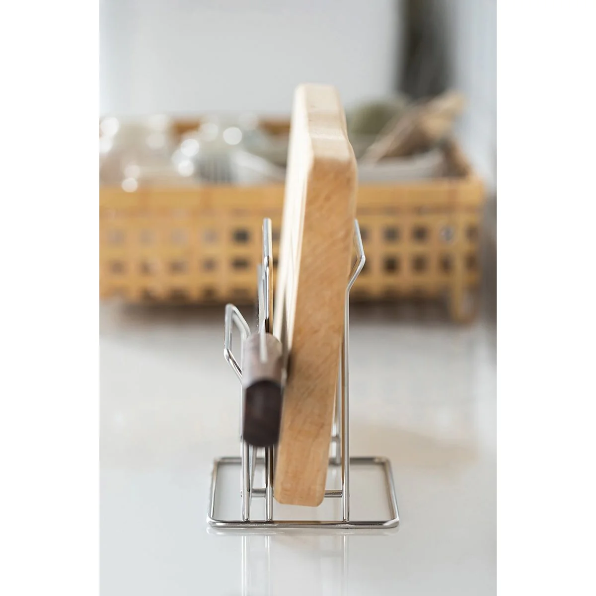 Shimoyama Stainless Steel Knife and Chopping Board Rack - Image 5
