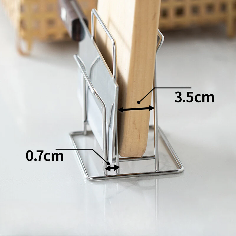 Shimoyama Stainless Steel Knife and Chopping Board Rack - Image 6