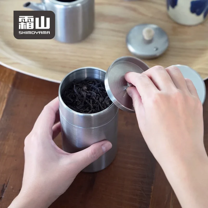 Shimoyama Stainless Steel Tea Storage Jar - 580ml - Image 5