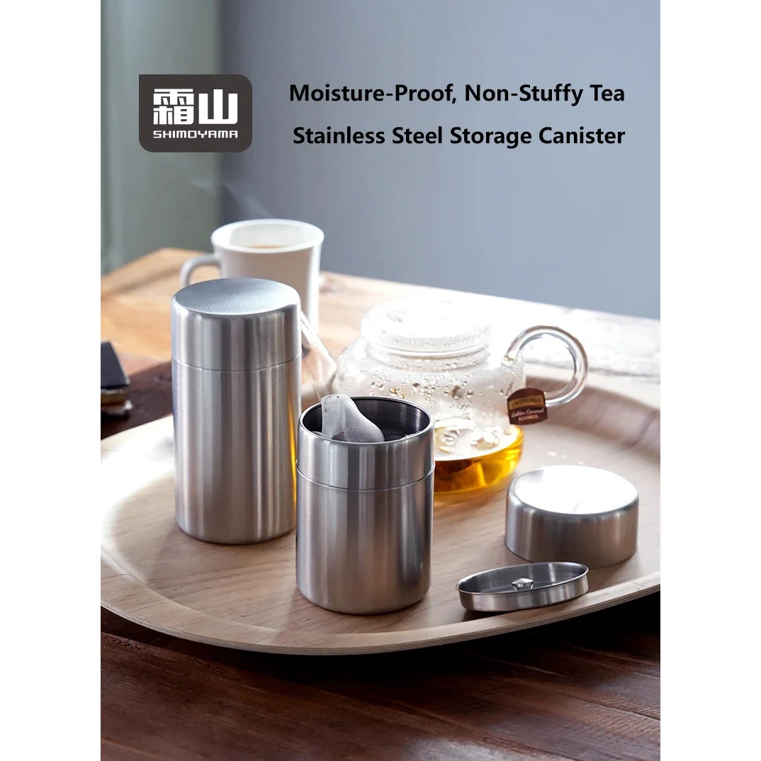 Shimoyama Stainless Steel Tea Storage Jar - 580ml - Image 8