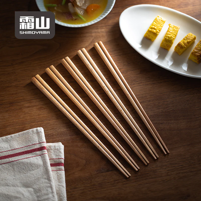 Shimoyama Wooden Chopsticks - 24.5cm - 5P Set - Image 2