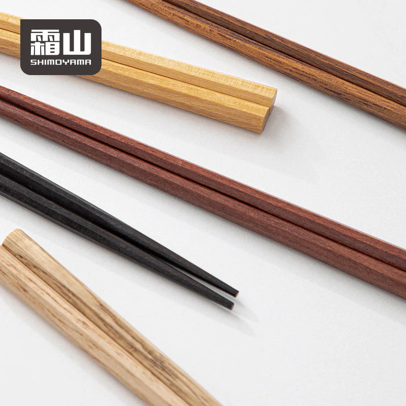 Shimoyama Octaganal Wooden Chopsticks 5P Set - Image 2