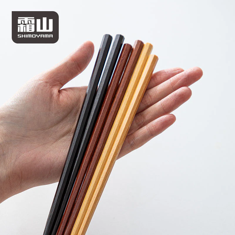 Shimoyama Octaganal Wooden Chopsticks 5P Set - Image 3