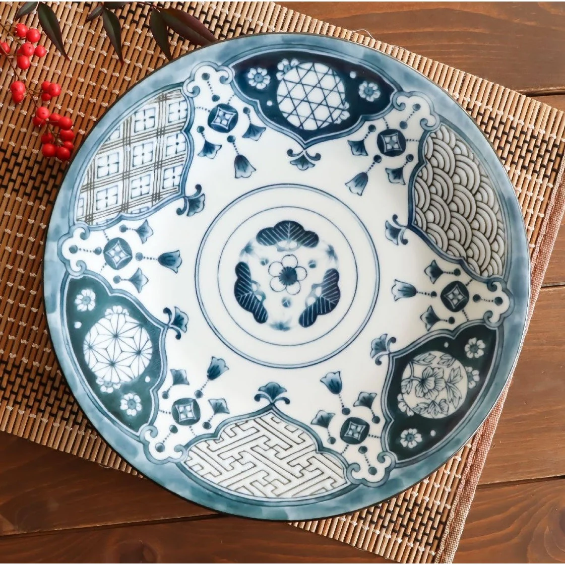 Shonzui Sometuke Yourakumon Large Plate 28D