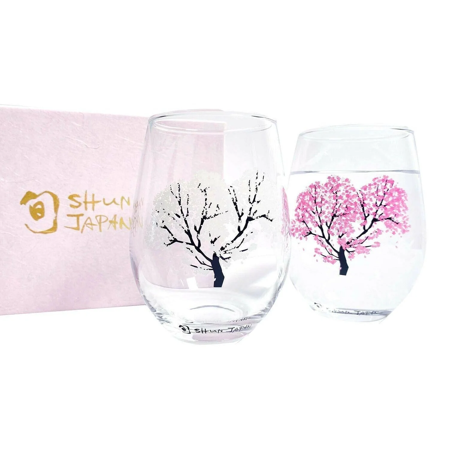 Marumo Takagi Pottery Sakara Colour Changing Rounded Glass 2pc Set - Image 3
