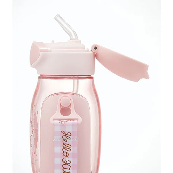 Skater Hello Kitty One-Push Water Bottle with Straw 530ml - Image 3