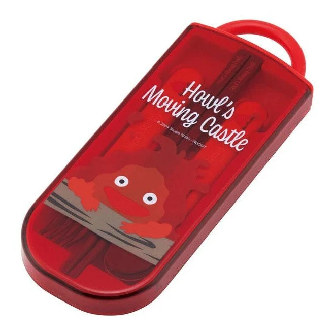 Skater Howl's Moving Castle Calcifer Trio Cutlery Set - Image 2