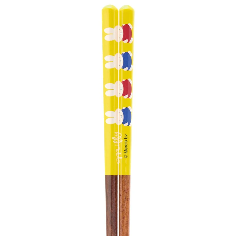Skater Miffy Yellow Wooden Chopstick 21cm - Image 2