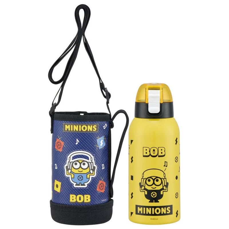 Skater Minion Insulated Drink Bottle W/Cover 600ml - Image 2