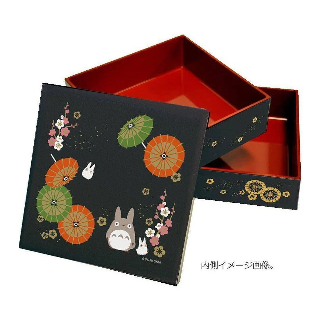 SKATER My Neighbour Totoro Two-Tier Lacquer Bento Box - Image 2