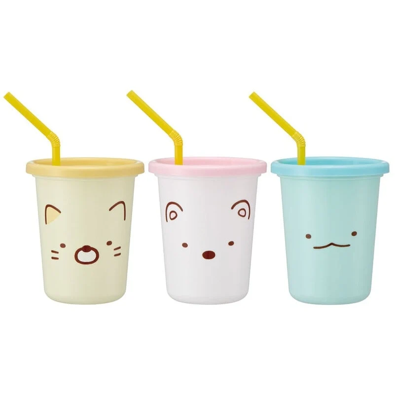 Skater Sumikko Gurashi Tumbler Set with Straws (320ml )3P