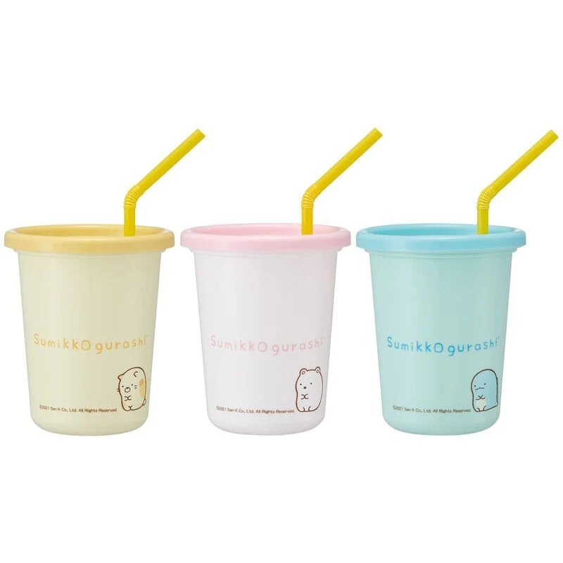 Skater Sumikko Gurashi Tumbler Set with Straws (320ml )3P - Image 3