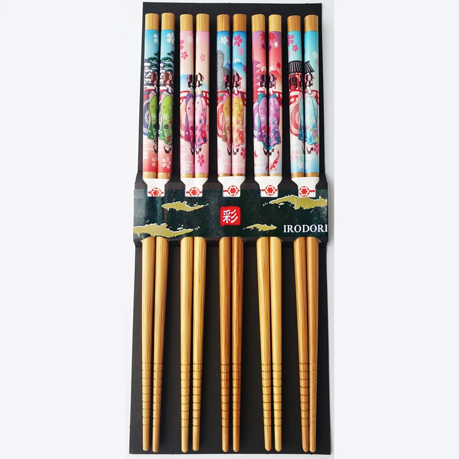 Sun Maiko Natural Bamboo Chopsticks 22.5cm 5P