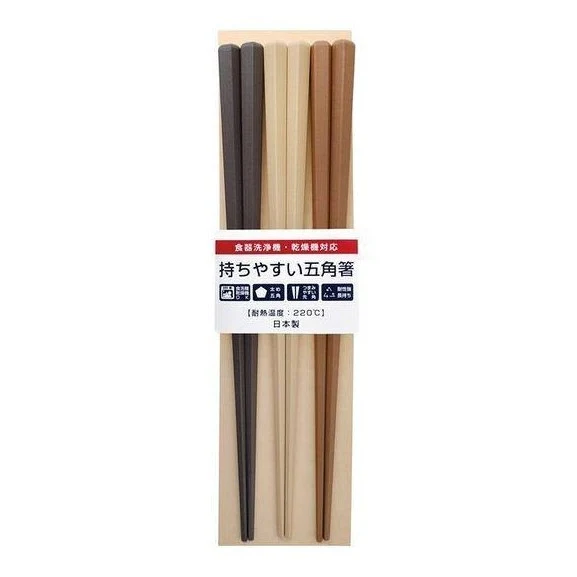 Sunlife Pentagonal Chopsticks 3pcs