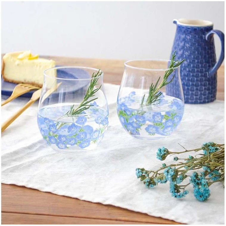 Toyo Sasaki Nemophila Pair Glasses 365ml - Image 3