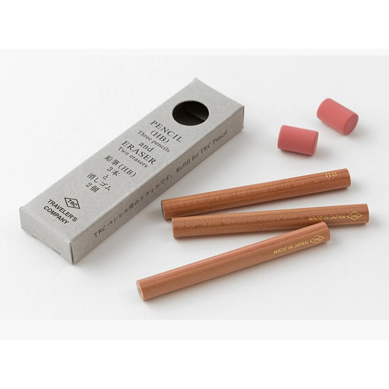 Traveler's Company Brass Pencil and Eraser Refill - Image 3